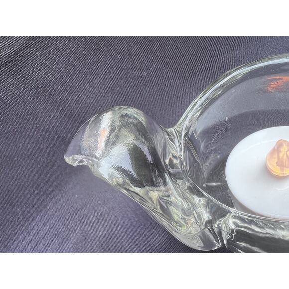 Vintage AVON Clear Glass Squirrel Votive/Candle Holder - Picture 6 of 9